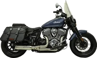 Bassani Road Rage 2 Into 1 Exhaust System In Stainless For Indian 2022-2023 Chief Models (8H12SS)