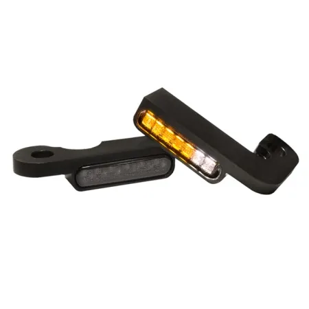 Heinz Bikes Stripes LED Handlebar Turn Signals In Black For Harley Davidson 1990-2008 Touring Models (HBTS-FLH-08-PL)