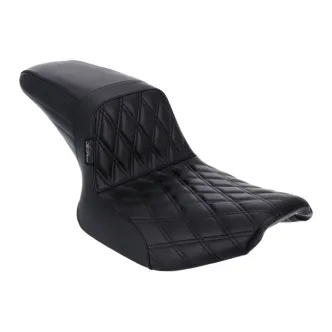 Le Pera KickFlip Solo Double Diamond Stitch Seat In Black For Harley Davidson 1982-1994 FXR Models (L-598DD)
