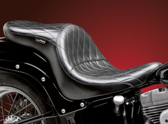 Le Pera Maverick Diamond Stitch Seat In Black For Harley Davidson 2000-2007 Softail Models (excl. Deuce) Models (LX-910DM)
