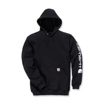 Carhartt Sleeve Logo Hoodie Black Size Medium (ARM431975)