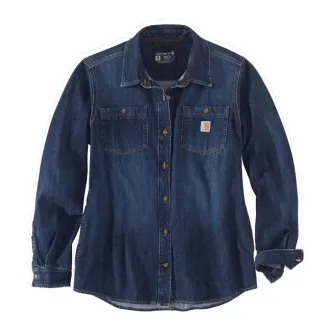 Carhartt Midweight Women Denim Shirt Size XL (ARM075469)