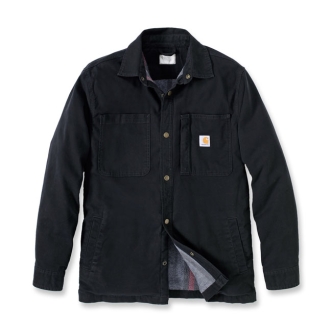 Carhartt Fleece Lined Denim Shirt Jac Black Size Large (ARM736469)