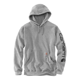 Carhartt Sleeve Logo Hoodie Grey/Black Size Small (ARM486979)