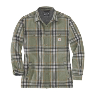 Carhartt Sherpa Lined Flannel Plaid Shirt Basil Size 2XL (ARM773059)