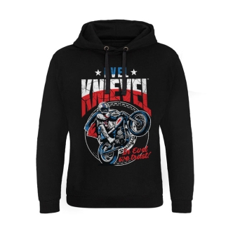 Evel Knievel Wheelie Epic Hoodie Black Size Small (ARM149939)