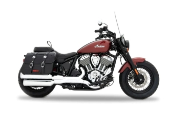 Rinehart 4 Inch Slip-On Mufflers In Chrome For Indian 2020-2023 Chief, Chieftain & Super Chief Models (500-1500C)