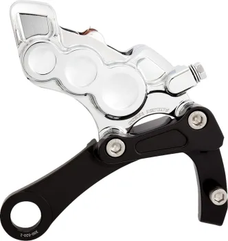 Arlen Ness Rear 6 Piston Brake Caliper Kit In Chrome For Harley Davidson 2018-2023 M8 Softail Models (02-326)
