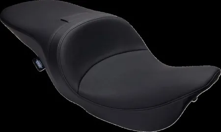 Drag Specialties Freedom Touring Smooth Black Vinyl Seat For Harley Davidson 2008-2024 Touring Models (0801-1503)