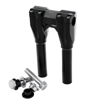 Kraus Straight 8 Inch Riser Set With 1 Inch Clamp In Black For Harley Davidson 1984-2023 Models (Excl. 2023 CVO Road Glide & CVO Street Glide) (UN-ISO-08-A)