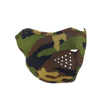 Zan Headgear Half Mask Neoprene Woodland Camo (ARM639969)
