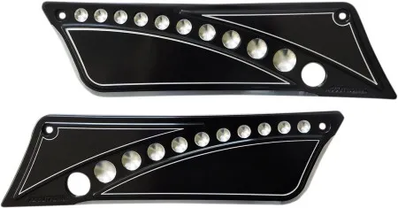 Accutronix Drilled Saddlebag Latch Covers (BLC9313-DN)