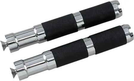 Accutronix Foot Pegs Front Rigid Rubber Chrome (PF121-SRC)