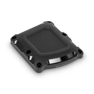 Performance Machine Race Series Transmission Top Cover In Black Ops Finish For 2018-2024 Softail, 2017-2024 FLT/Touring & 2017-2024 Trikes (0203-2021-SMB)
