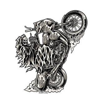 Down-n-out Wheely Reaper Sticker (ARM155939)