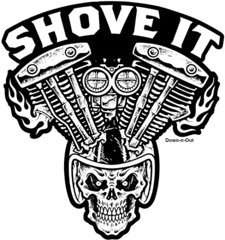 Down-n-out Shove It Sticker (RC00273)