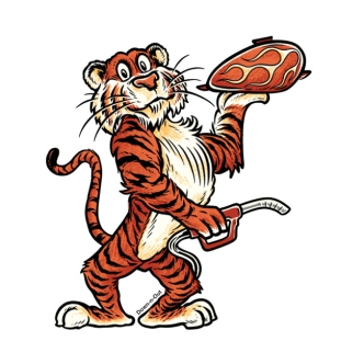 Down-n-out Tiger In Your Tank Sticker (ARM555939)