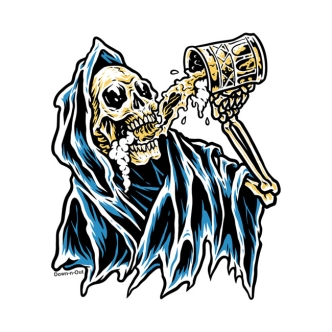 Down-n-out Beer Reaper Sticker (ARM655939)