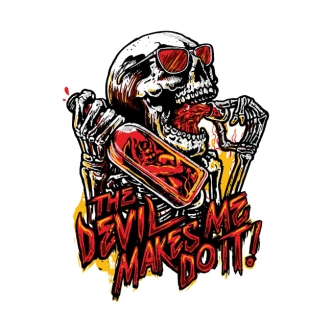 Down-n-out Devil Made Me Sticker (ARM765939)