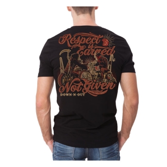 Down-n-out Respect Is Earned T-shirt Black (ARM577785)