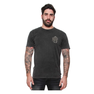 Lucky 13 Dead Skull T-shirt Washed Black (ARM394119)