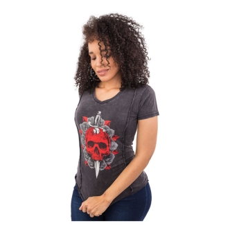 Lethal Angel Red Dagger T-shirt Dark Grey (ARM256575)