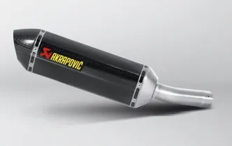 Akrapovic Carbon Fiber Slip-On Muffler With Carbon Fiber End Cap With EC/ECE Type Approval For Yamaha 2010-2015 FZ8 Fazer Models (S-Y8SO1-HRC)