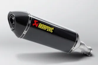 Akrapovic Carbon Fiber Slip-On Muffler With Carbon Fiber End Caps With EC/ECE Type Approval For Honda 2013-2015 CB 400/500F & CBR 400/500 R Models (S-H5SO2-HRC)