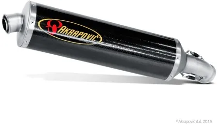 Akrapovic Carbon Fiber Slip-On Muffler With Titanium End Cap With EC/ECE Type Approval For BMW 2005-2008 K 1200 R Models (SS-B12SO1-HC)