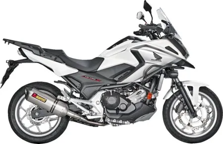 Akrapovic Titanium Slip-On Muffler With Carbon End Cap With EC/ECE Type Approval For Honda 2012-2020 NC 700/750 S & 700/750 X Models (S-H7SO2-HRT)