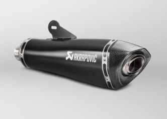 Akrapovic Titanium Slip-On Muffler In Black With Carbon Fiber End Cap With EC/ECE Type Approval For BMW 2014-2023 R NineT Models (S-B12SO17-HBRBL)