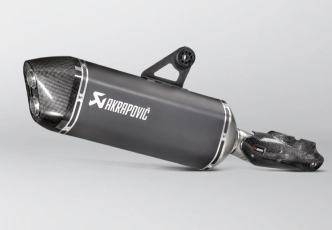 Akrapovic Black Titanium Slip-On Muffler With Carbon End Cap With EC/ECE Type Approval For BMW 2013-2018 R 1200 GS & 2015-2018 R 1200 GS Adventure Models (S-B12SO16-HAABL)