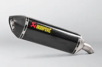 Akrapovic Carbon Fiber Slip-On Muffler With Carbon Fiber End Caps With EC/ECE Type Approval For Suzuki 2017-2022 GSX-S 750 Models (S-S7SO2-HRC)
