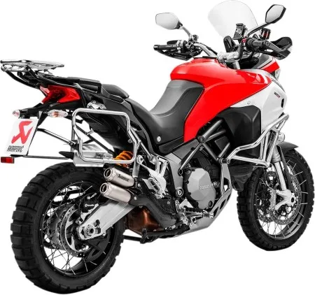 Akrapovic Titanium Slip-On Muffler With EC/ECE Type Approval For Ducati 2017-2020 Multistrada 950, 2017-2018 Multistrada 1200 S & 2019-2020 Multistrada 1260 Models (S-D9SO10-HIFFT)