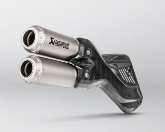 Akrapovic Titanium Slip-On Muffler With EC/ECE Type Approval For Ducati 2017-2020 Multistrada 950, 2017-2018 Multistrada 1200 S & 2019-2020 Multistrada 1260 Models (S-D9SO10-HIFFT)