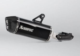 Akrapovic Black Titanium Slip-On Muffler With Carbon End Cap With EC/ECE Type Approval For BMW 2019-2024 R 1250 GS & R 1250 GS Adventure Models (S-B12SO23-HAATBL)