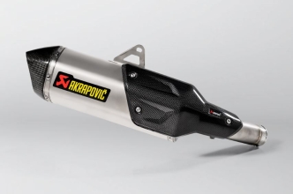 Akrapovic Titanium Slip-On Muffler With Carbon Fiber End Cap With EC/ECE Type Approval For Kawasaki 2019-2024 Versys 1000 Models (S-K10SO22-HWT)