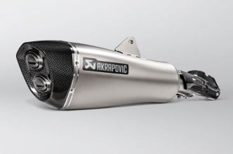 Akrapovic Titanium Slip-On Muffler With Carbon End Cap With EC/ECE Type Approval For BMW 2019-2024 R 1250 RT Models (S-B12SO21-HALAGT)
