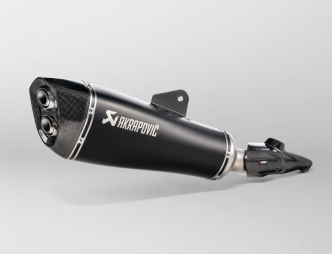 Akrapovic Black Titanium Slip-On Muffler With Carbon End Cap With EC/ECE Type Approval For BMW 2019-2024 R 1250 R/RS Models (S-B12SO22-HALAGTBL)