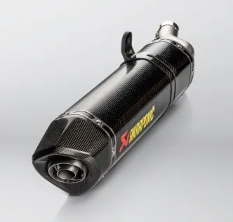Akrapovic Carbon Fiber Slip-On Muffler With Carbon Fiber End Caps With EC/ECE Type Approval For Honda 2016-2024 CB 400/500 X/F & 2016-2024 CBR 400/500 R Models (S-H5SO4-HRC/1)