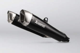 Akrapovic Titanium Slip-On Muffler In Black With EC/ECE Type Approval For Triumph 2016-2024 Thruxton 1200/R/RS & 2019-2020 Speed Twin Models (S-T12SO2-HCQTBL)