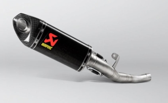 Akrapovic Carbon Fiber Slip-On Muffler With Carbon Fiber End Cap For Triumph 2020-2022 Street Triple 765 S/R/RS Models (S-T7SO3-APC)