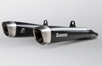 Akrapovic Titanium Slip-On Muffler In Black With EC/ECE Type Approval For Triumph 2016-2020 Street Twin 900 Models (S-T9SO2-HCQTBL)