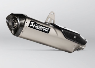 Akrapovic Titanium Slip-On Muffler With Carbon End Cap With EC/ECE Type Approval For Triumph 2020-2024 Tiger 900 & 2022-2024 Tiger 850 Models (S-T9SO3-HRT)