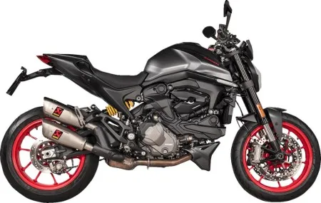 Akrapovic Titanium Slip-On Muffler For Ducati 2021-2024 Monster 937 Models (S-D9SO17-HCQT)