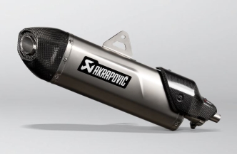 Akrapovic Titanium Slip-On Muffler With Carbon End Cap For Triumph 2022-2024 Tiger 1200 Models (S-T12SO6-HJA)