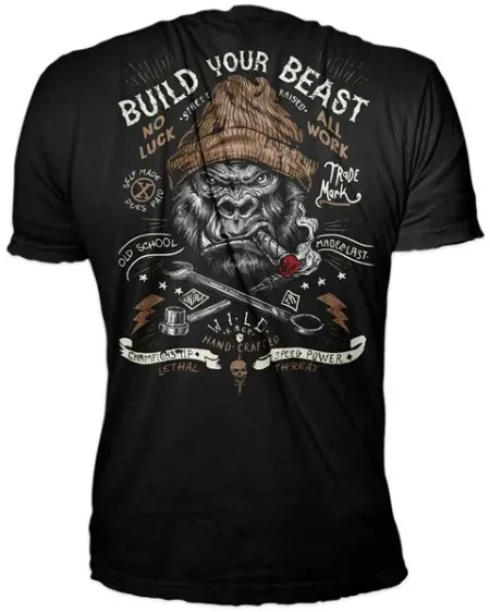 Lethal Threat Build Your Beast T-shirt Black (LT20975-M)