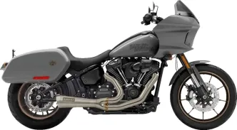 Bassani Road Rage Ripper Short 2-Into-1 Exhaust System In Stainless Steel For Harley Davidson M8 Softail 2018-2024 Sport Glide & Low Rider ST Models (1S74SSE)