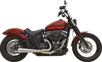Bassani Road Rage III 2 Into 1 Exhaust System In Stainless Steel For Harley Davidson 2018-2024 Softail Street Bob, Low Rider, Slim & Fat Bob Models (1S72SSE)