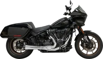Bassani Road Rage III 2 Into 1 Exhaust System In Chrome With Black End Cap For Harley Davidson 2018-2024 M8 Softail Sport Glide & Low Rider ST Models (1S81RE)